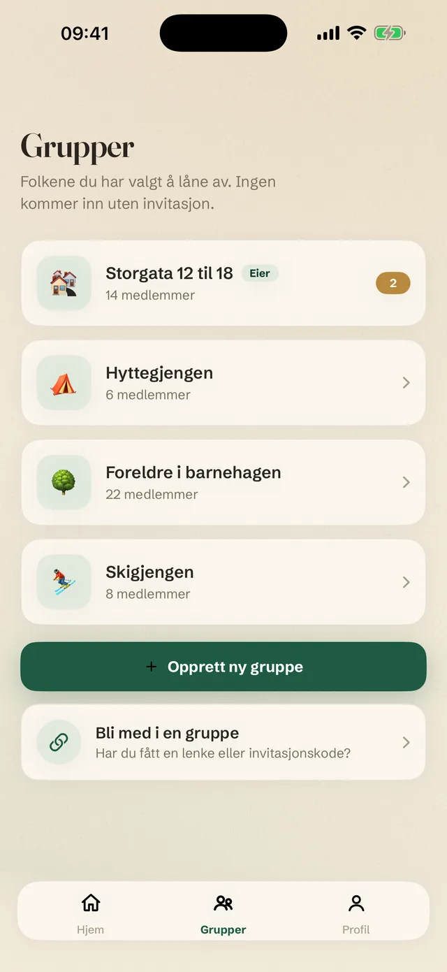 Dine lånegrupper
